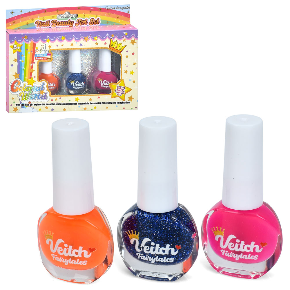 Косметика SR24034-3C (144шт) лак для нігтів 3шт, в кор-ці, 18-14-2см