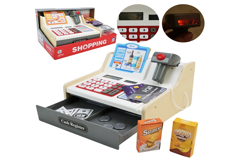 Каса арт. 818-503 (16шт/2)  батар. світло, звук, гроші, аксес  31*20*18