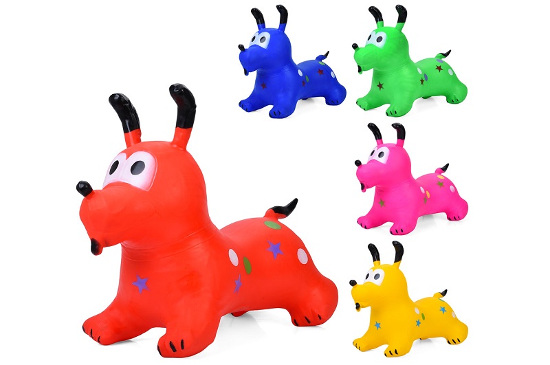 Стрибуни-тварини MS 4161 (12шт) цуценя, 1250-1300г, 5 кольорів, пакет, 28-31-6см