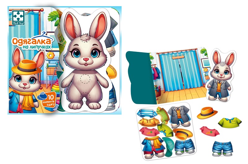 Гра розвиваюча Vladi Toys з липучками Зайчик" VT1320-04"