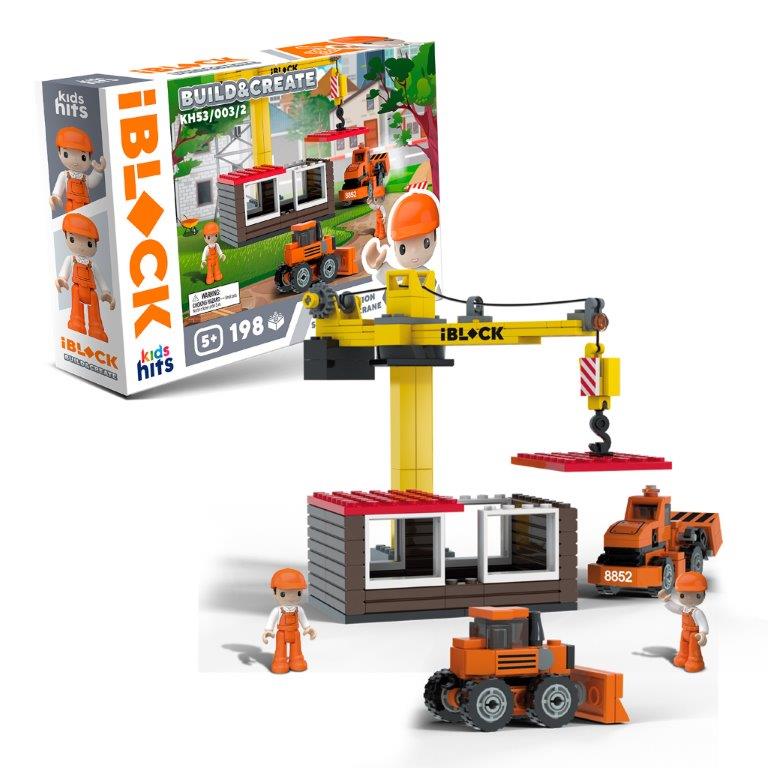 Конструктор Kids hits IBLOCK JUNIOR арт. KH53/003/2 (24шт)   195дет, короб. 32*5*21,5см