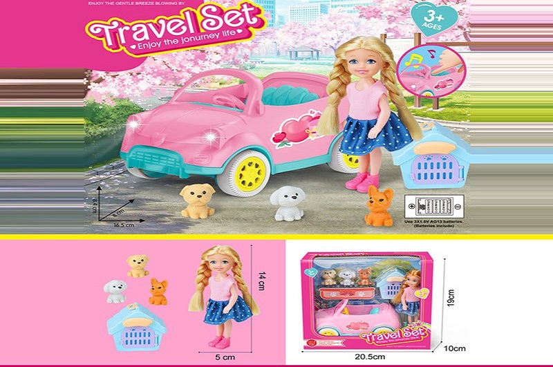 Транспорт для ляльок арт. 588C (64шт/2)  батар. світло, звук, колеса крутяться, з лялькою короб. 21*