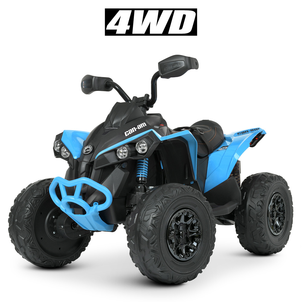 Квадроцикл M 5001EBLR-4 (1шт) 2,4G, 4мотори35W, 1акум12V10Ah, EVA, шкіра, синій