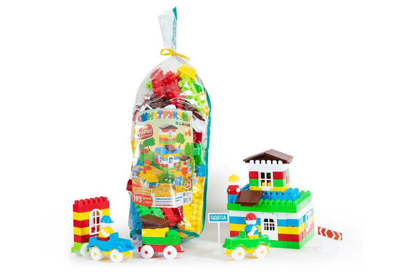 Конструктор №4 арт. 115/11 (193 шт деталей) вініловий тубус, Набір дитячий Bamsic