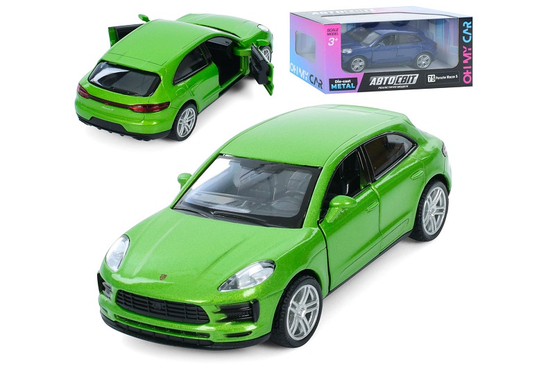 Машина AS-3117 (48шт) АвтоСвіт, Porsche Macan S 2019, метал, інерц, 11,5см, відчиняются двері, гумов