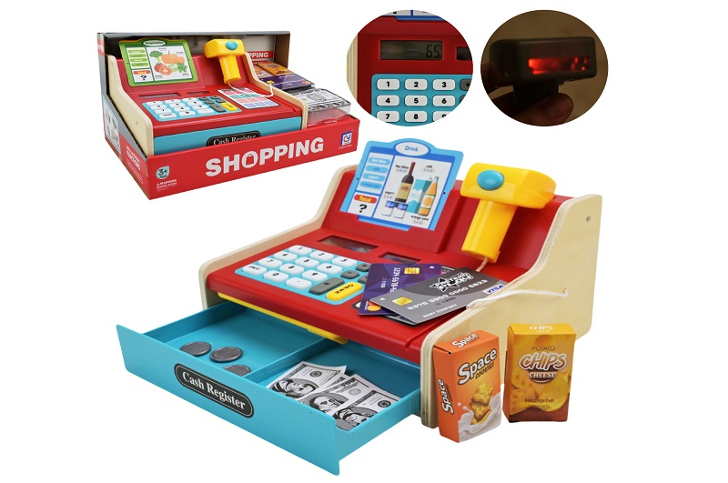 Каса арт. 818-509 (16шт/2)  батар. світло, звук, гроші, аксес  31*20*18