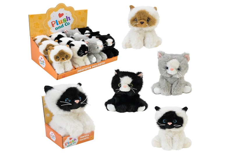 М'яка іграшка Plush and Co арт. PLC25016 (144шт) 13 см 12шт в дисплей боксі 4 види, кор. 9*8*13см, в