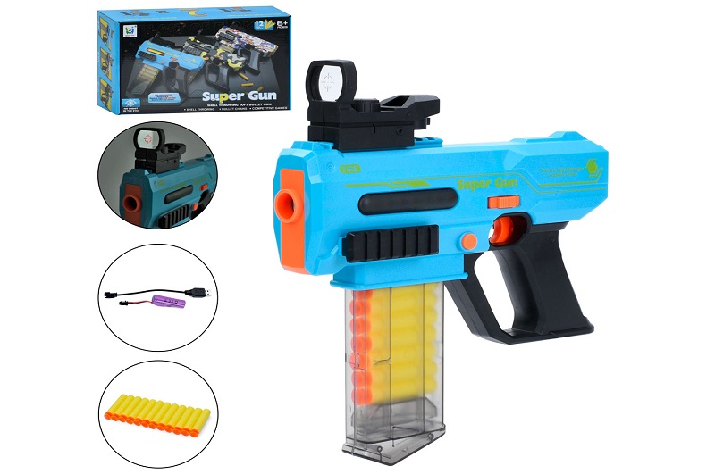 Автомат 503 (24шт) 28см, акум, прицел, світло, м'які кулі-присоски 12шт, USBзарядне, в кор-ці, 29-19