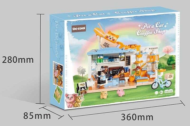 Конструктор 88006 (12) “Кав`ярня”, фігурки героїв і тварин, в коробці