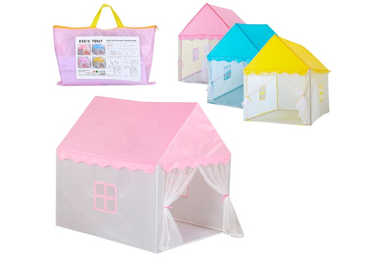 Намет MR 1305 (12шт) будиночок, 120-100-130см, вхід-сітка, на зав'язках, 2 вікна-сітка, підлога-заст