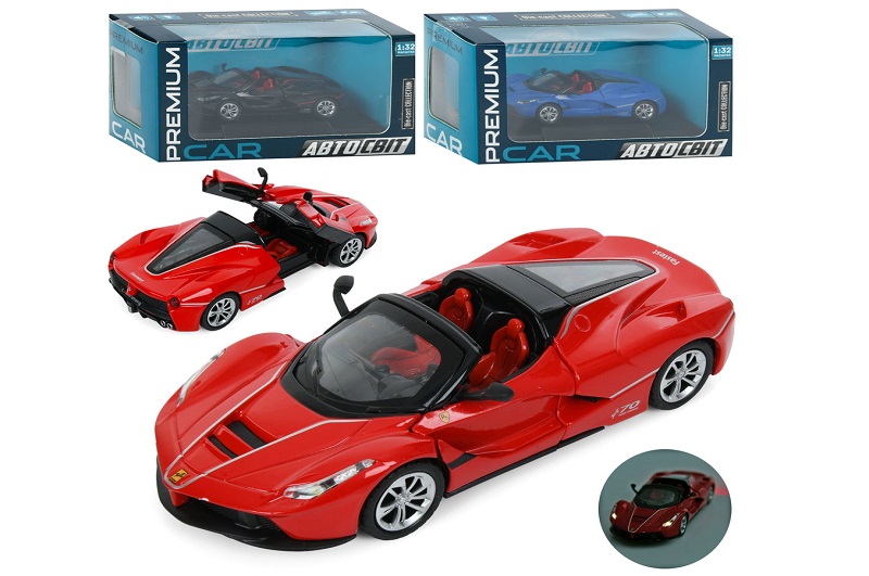 Машина AP-1993 (24шт) АвтоСвіт,1:32,метал,інерц, 13см, звук, світло, відчиняються двері, гумові коле