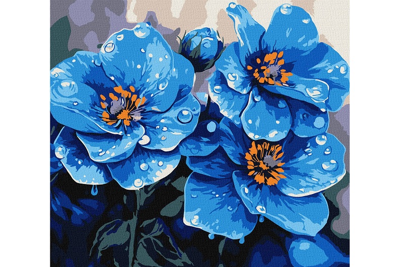 Картина по номерах Фіалки щоранку" 30х30см  KHO3317"