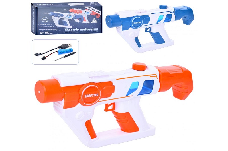 Водяний бластер 66695A (18шт) 32см, акум, звук, світло, USBзарядне, 2 кольори, в кор-ці, 35-17,5-7см