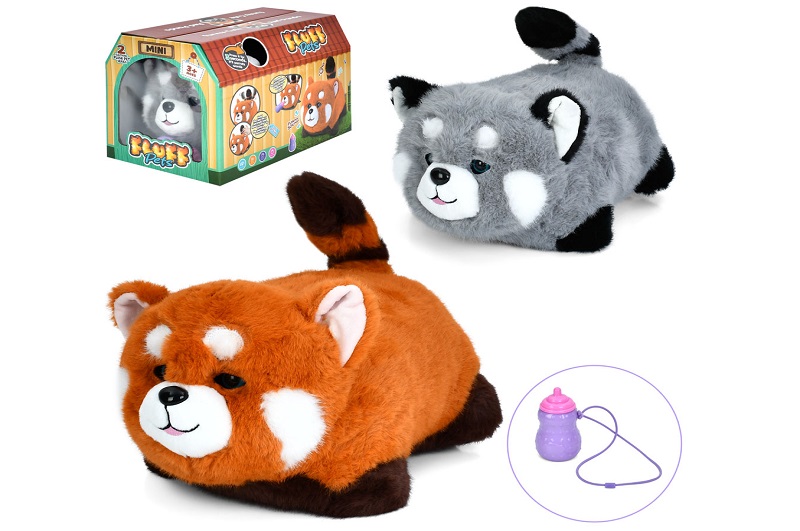 Тварина YG0245 (12шт) м'яка іграшка, мала панда/червона панда, 29-19-13см, сенсорний, реагує на пляш