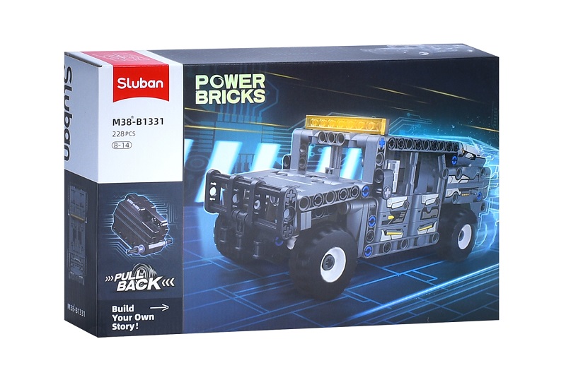 Конструктор SLUBAN M38-B1331 (24шт) авто серія, машина, 18,5см, 228дет, в кор-ці, 30-19-7см