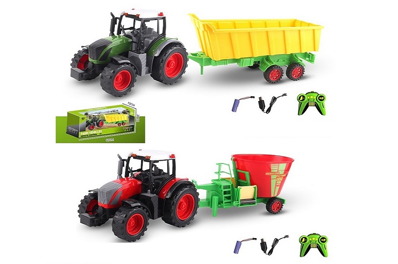 Р.К.Трактор YJ-142-15/YJ-142-10  з причепом  акум.USB.2в.кор.60*15*20 /15/