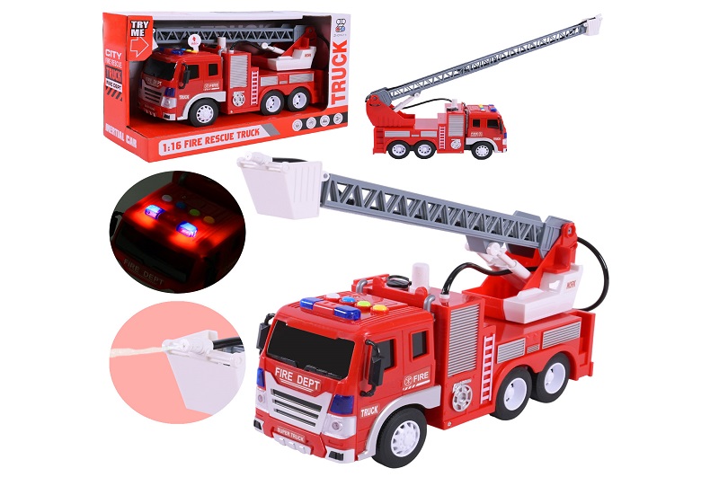 Машина  арт. ZY228A (36шт/2)  батар. Пожежна машина, світло,звук,бризкає водою, короб. 32*11,5*18,5с