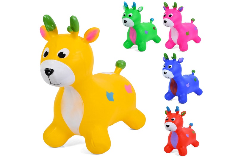 Стрибуни-тварини MS 3259 (15шт) ПВХ, олень, 1250-1300г, 5 кольорів, у пакеті, 30-25-9см