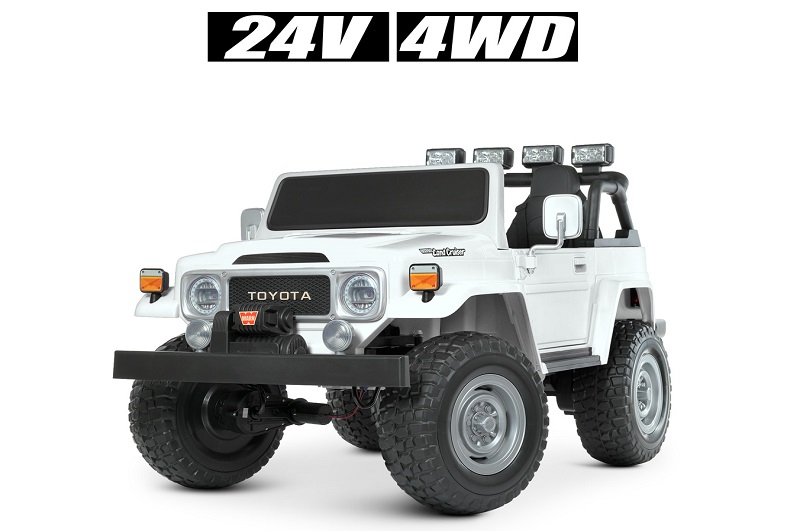 Джип M 4968EBLR-1(24V) (1шт) 2,4G, 4*80W, 1*24V7AH, EVA, USB, муз,шкіра, світло,білий