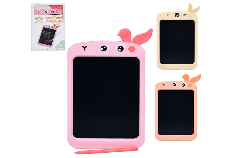 LCD планшет RY-102-4-6 (72шт) 8,5дюйм, для малювання, кольоровий, 3 види, бат(табл), в кор-ці, 16-26