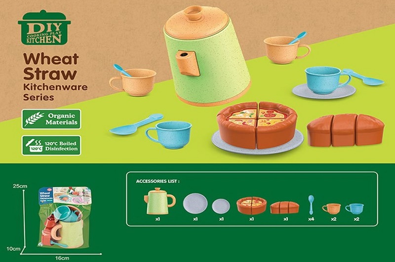 Посуд арт. HG-3057 (48шт)   чайник, чашки, аксес, еко матеріали пакет 25*16*10