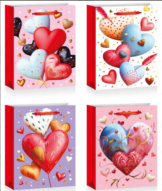 Пакет подарунковий C 75734 (720) 4 види, МАЛЕНЬКИЙ, МІКС ВИДІВ