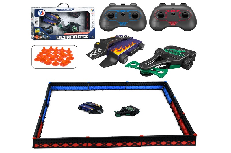 Набір машинок 256BD (6шт) р/к2,4G (2 пульти), машина-робот 2шт, ігрове поле/арена, на бат-ці, в кор-