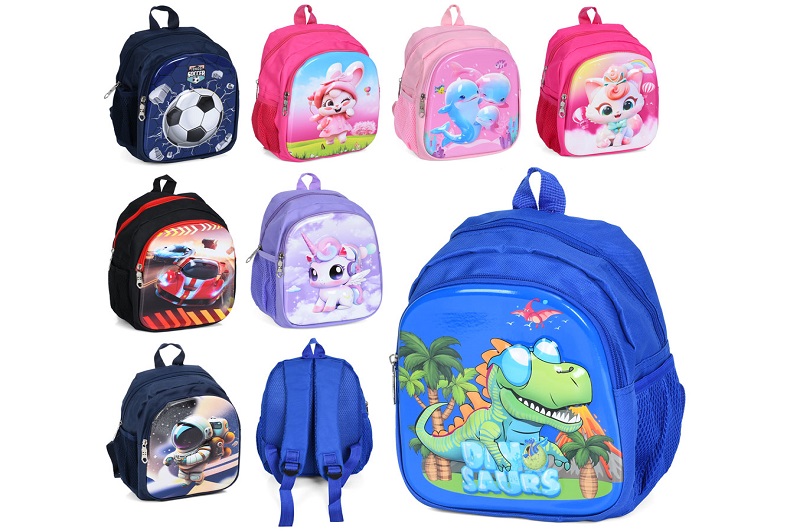 Рюкзак YG0446 (36шт) 28-21-10см, 2 відділення, застібка-блискавка, 8 видів, у пакеті, 28-35-6см