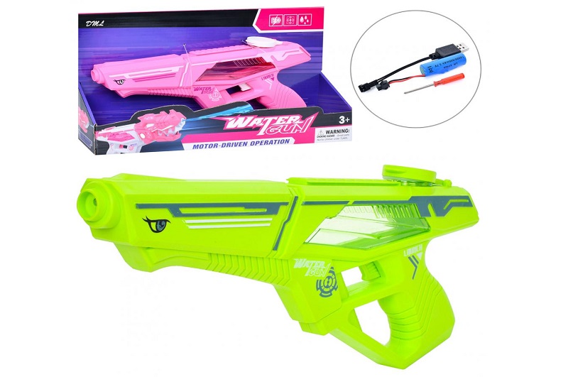 Водяний автомат 2341 (24шт) акум, 34,5см, USBзарядне, 2 кольори, в кор-ці, 41,5-21,5-7см