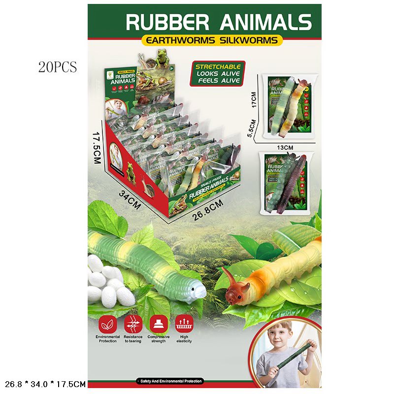 Тварина арт. 6006C (360шт/2) гумова 2 види мікс,р-р планшет 13*5,5*17см  ШТ