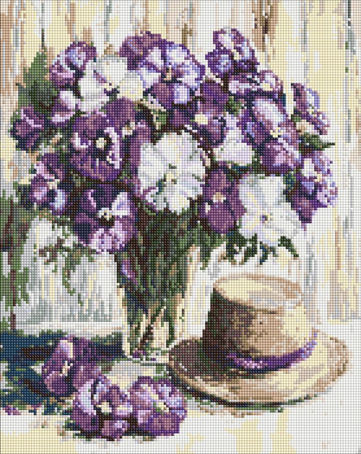 Набір з алмазною мозаїкою Квітковий натюрморт" 40х50см  AMO20174"