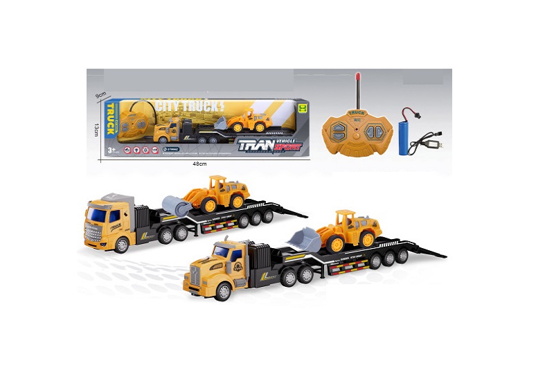 Р.К.Трейлер SH091-692B автовоз з будтехнікою акум.USB.світ.2в.кор.48*9*13 /48/