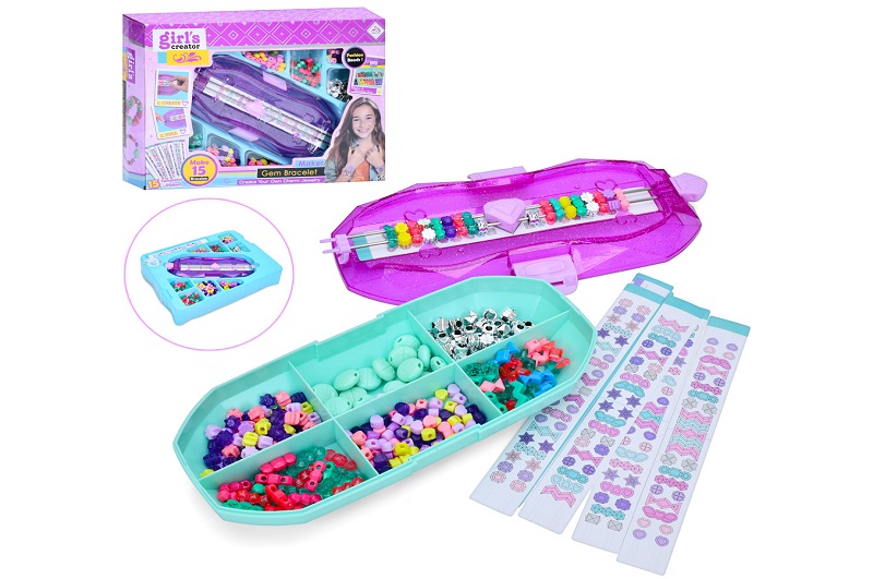 Набір для творчості MBK-560 (24шт) намистини, пристрій для плетіння браслетів, в кор-ці, 36,5-27,5-7