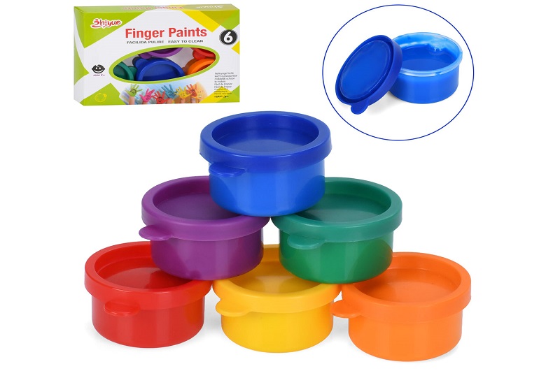 Набір для творчості MK 5742 (72шт) фарби для малювання пальцями, 6шт/6 кольорів, банка з кришкою 5-3