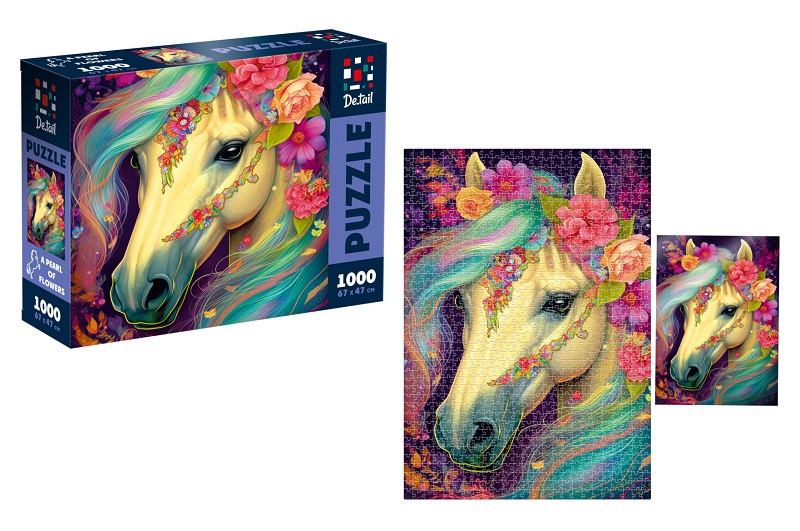 Пазли De.tail. Перлина квітів 1000 деталей DT1000-12 (укр)