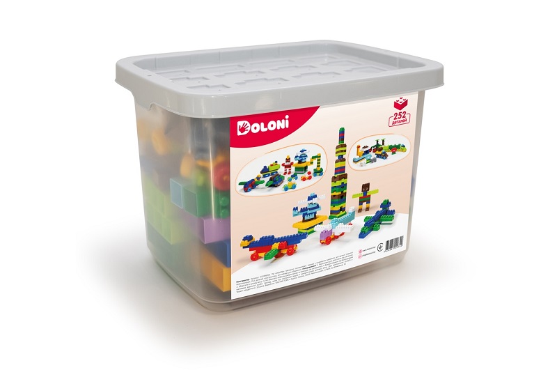 Конструктор Спецтехніка/Аеродром/Ферма/Ранчо 252 деталей у контейнері для зберігання 013999/03