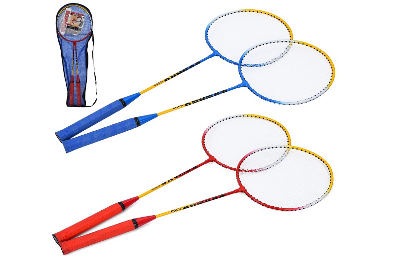 Бадмінтон MS 4936 (50шт) ракетки 2шт (65см, метал), дерев'яна ручка, 2 кольори, у чохлі, 67-21-3см
