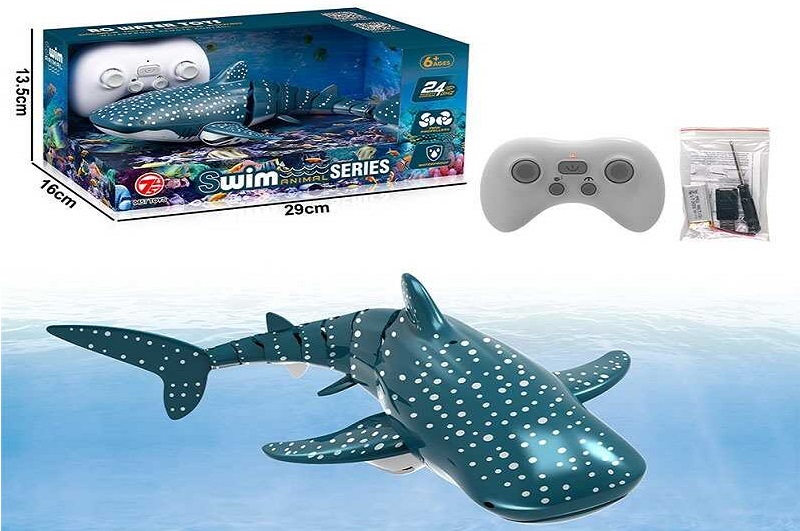 Акула на радіокеруванні 18004-54 (24/2) акумулятор 3.7 V, пульт 2.4 GHz, плаває у воді, в коробці
