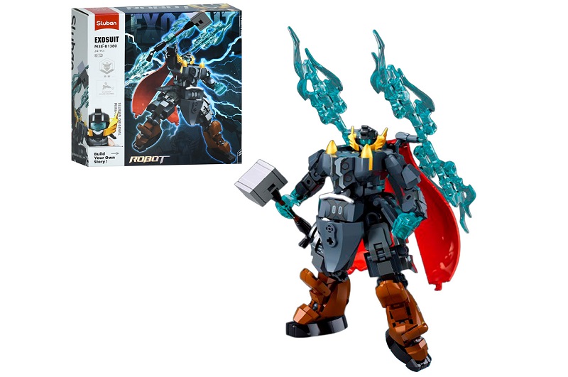 Конструктор SLUBAN M38-B1380 (32шт) робот-воїн, фігурка, 247дет, в кор-ці, 22-23,5-6,5см