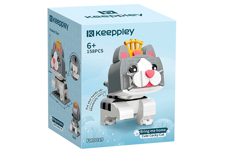 Конструктор FM0019 (60шт) кіт, 10,2см, 158дет, в кор-ці, 9-12-8см