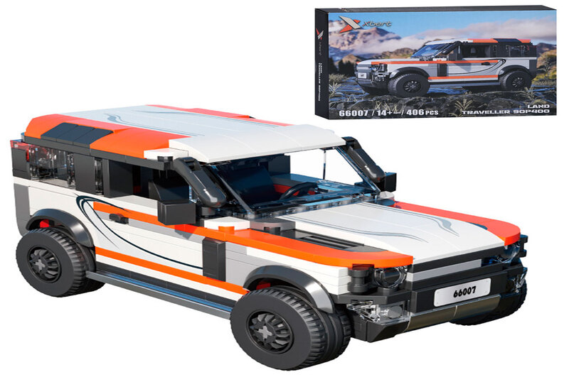 Конструктор 66007 (28шт) авто серія, джип, 15,8см, 406дет, в кор-ці, 28-20-5см