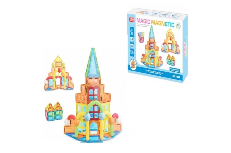 Конструктор магнітний JH43B 56дет.кор.32*5*22 /36/