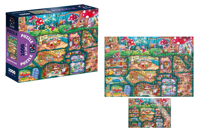 Пазли De.tail. Будиночок мишенят. 1000 деталей DT1000-15