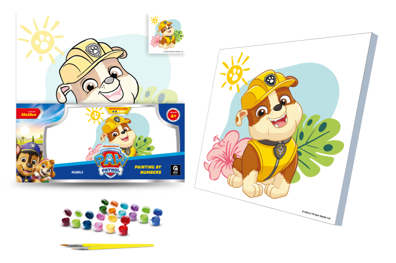 Набір для розпису по номерах 30х30 см QB913-012 Щенячий патруль: Кремез" qbee"