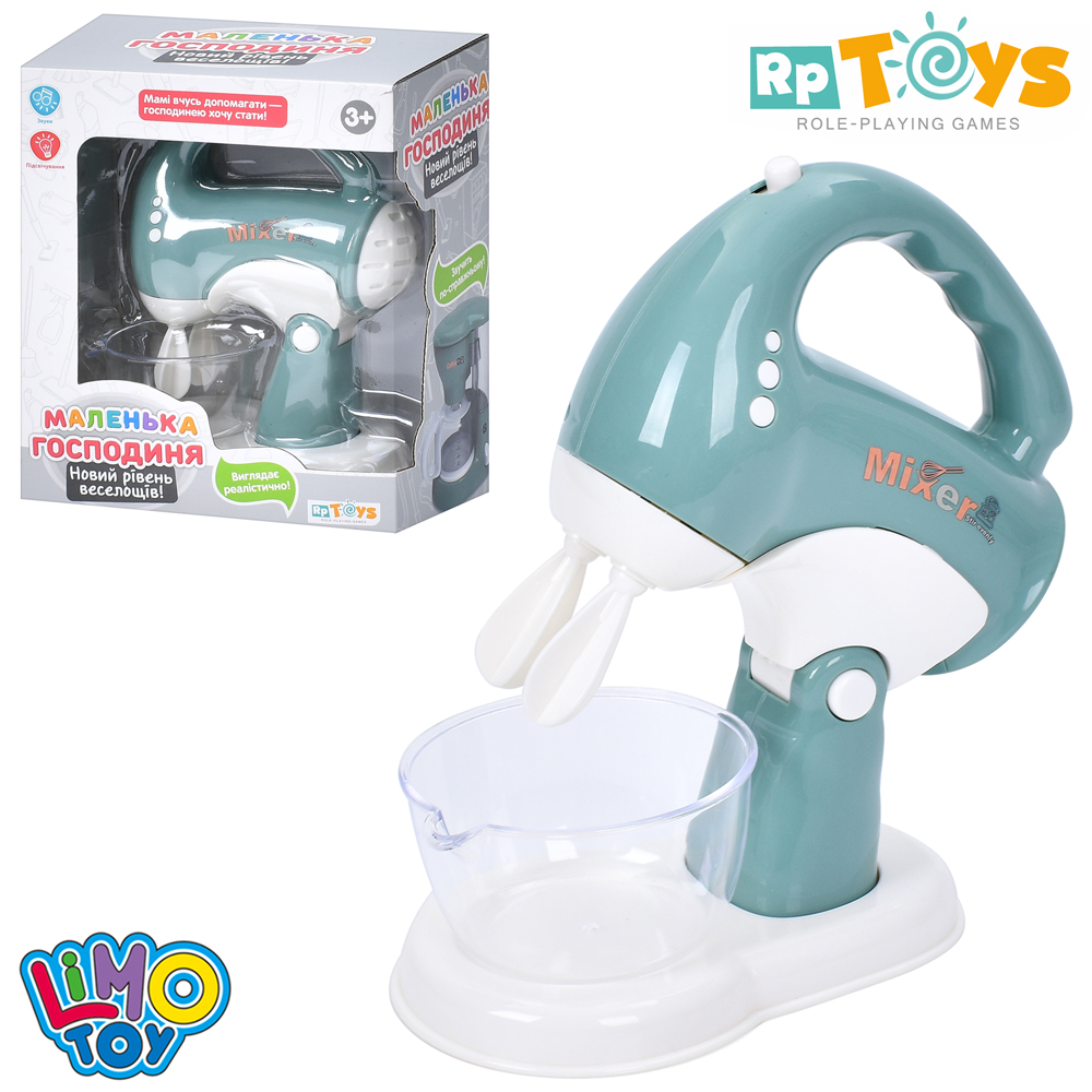 Міксер YH129-6G (54шт) 17,5см, звук, світло, венчіки обертаються, на бат-ці, в кор-ці, 17-20-9,5см