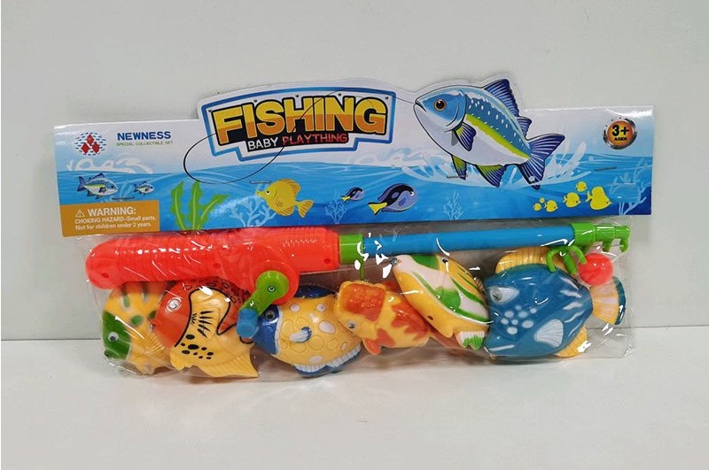 Рибалка арт. 2463B (216шт/2) вудка, 6 рибок,  пакет 34,5*2*16см.