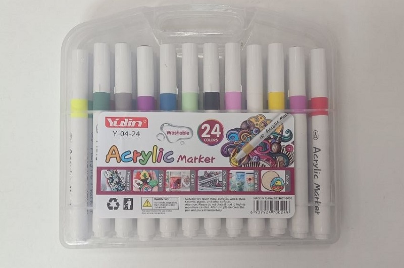 Набір акрилових маркерів Marker Acrylic Yulin Y-04-24(1/18/72) SA-0469