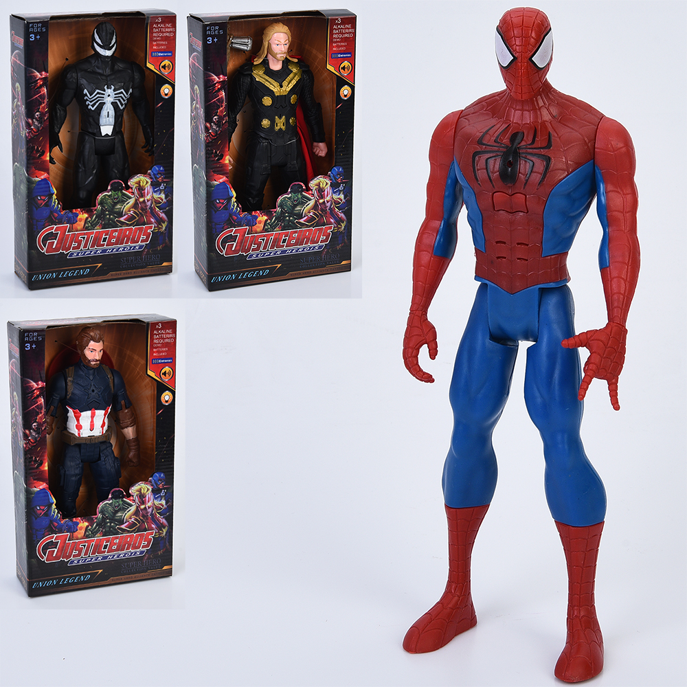 Фігурки для гри 90387-D-E-F-H (18шт) AV, супергерой, 30см, звук, світло, рухливі руки та ноги, 4 вид