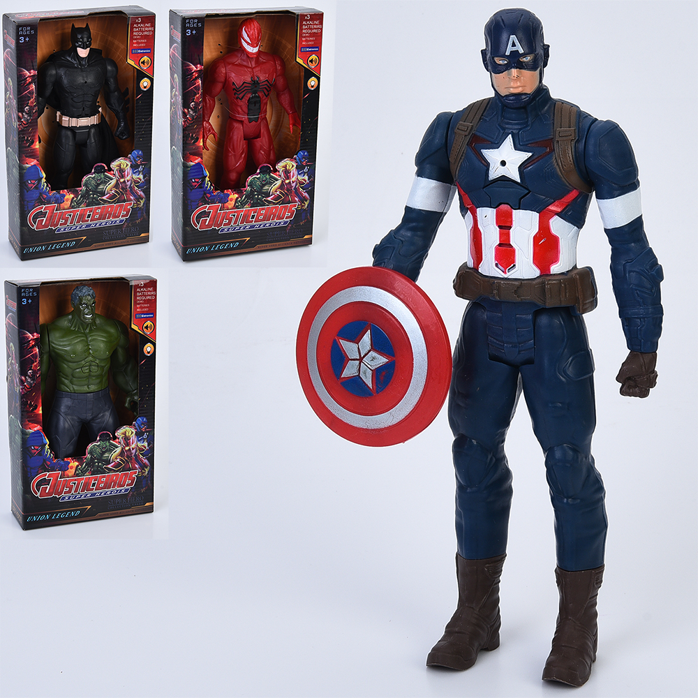 Фігурки для гри 90387-3-7-8-A (18шт) AV, супергерой, 30см, звук, світло, рухливі руки та ноги, 4 вид