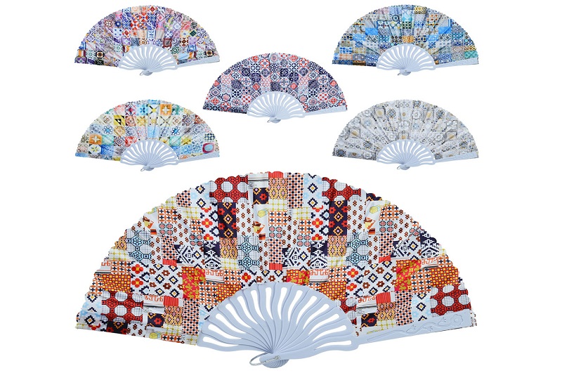 Віяло YG0238 УПАК12шт(420шт) 23см, орнамент, мікс видів, упаковка пакет 12шт